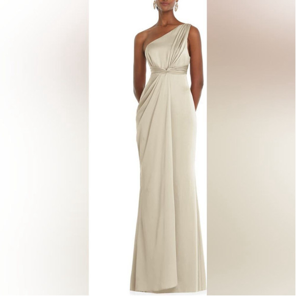 Dessy Collection Dresses & Skirts - One-Shoulder Satin Gown- DESSY COLLECTION size 16